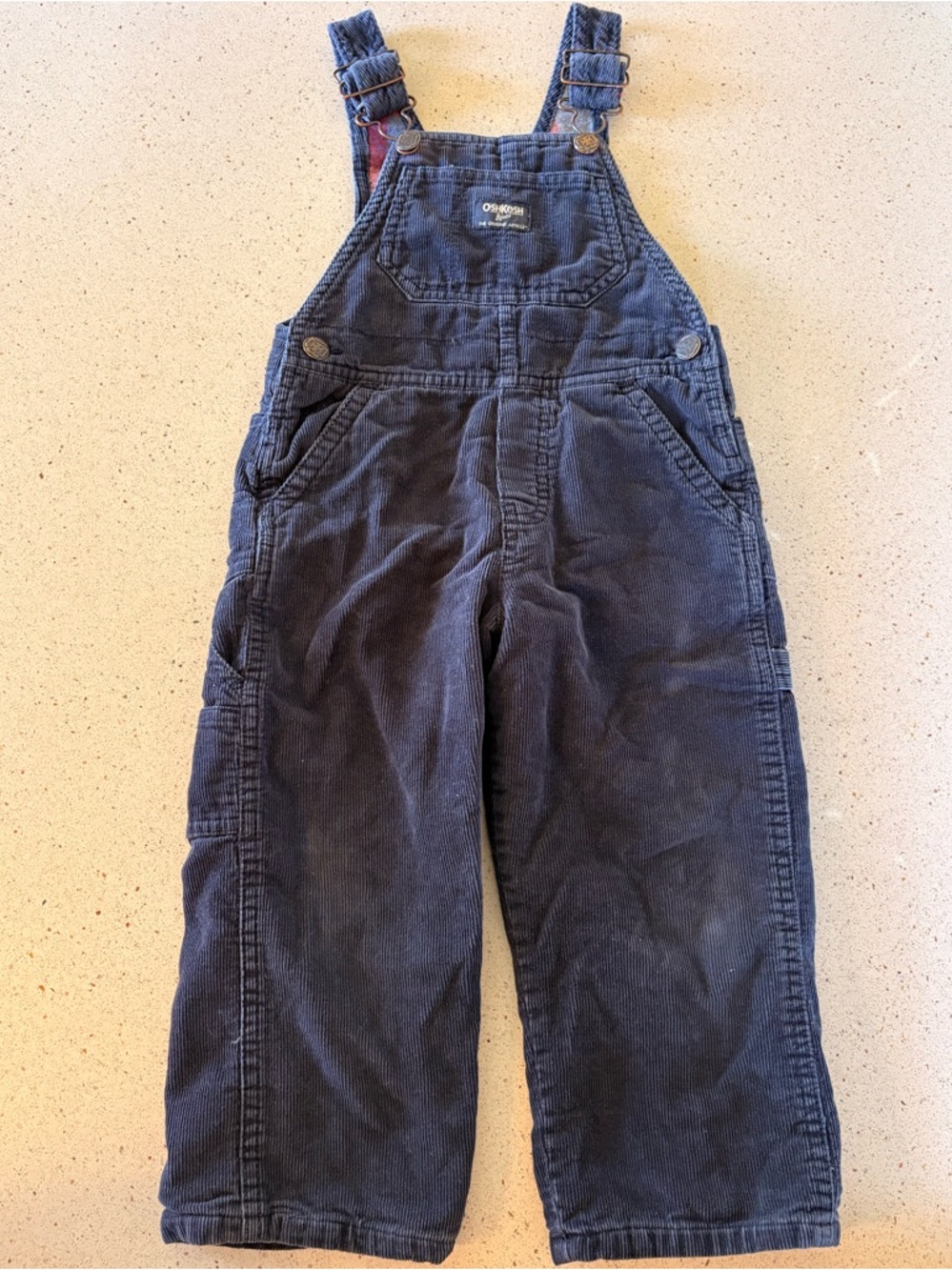 OshKosh B'gosh Dark Blue Corduroy Kids Overalls